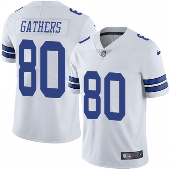 Men's Nike Dallas Cowboys 80 Rico Gathers White Vapor Untouchable Limited Player NFL Jersey