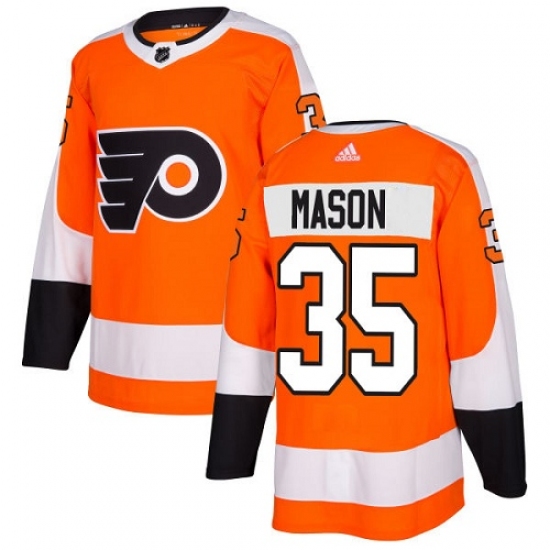 Adidas Philadelphia Flyers 35 Steve Mason Orange Home Authentic Stitched NHL Jersey