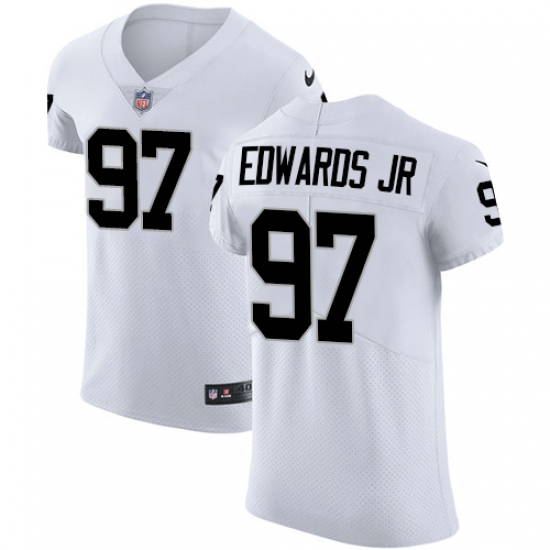 Men's Nike Oakland Raiders 97 Mario Edwards Jr White Vapor Untouchable Elite Player NFL Jersey