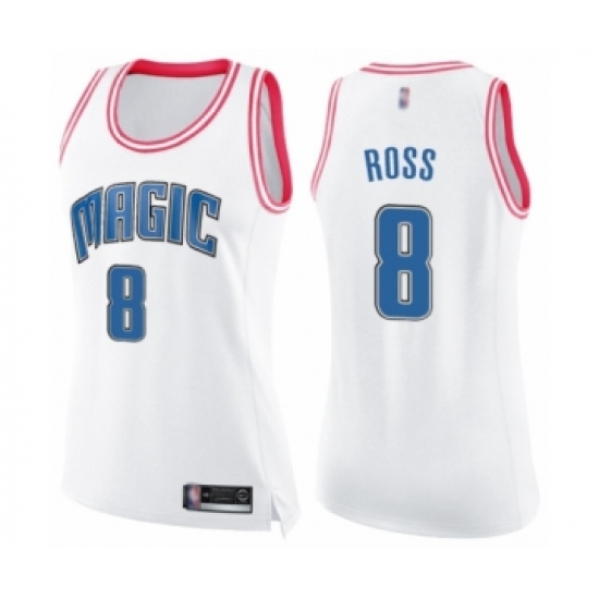 Women's Orlando Magic 8 Terrence Ross Swingman White Pink Fashion Basketball Jersey