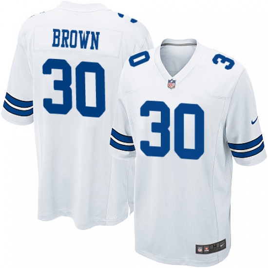 Men's Nike Dallas Cowboys 30 Anthony Brown Game White NFL Jersey