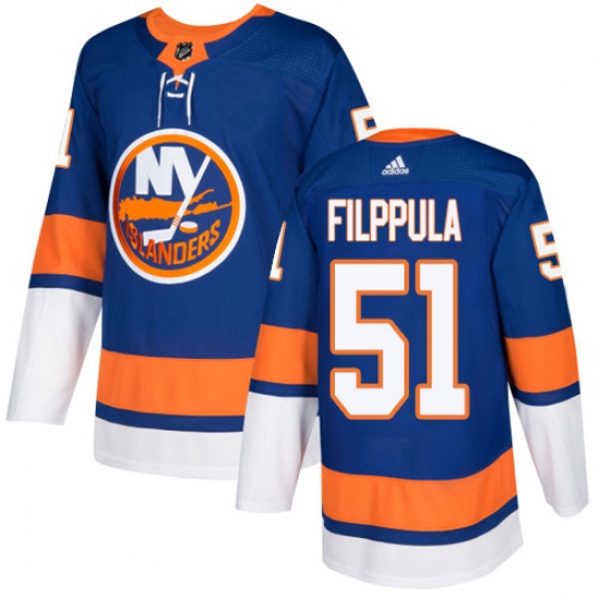 Youth Adidas New York Islanders 51 Valtteri Filppula Authentic Royal Blue Home NHL Jersey