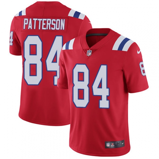 Men's Nike New England Patriots 84 Cordarrelle Patterson Red Alternate Vapor Untouchable Limited Player NFL Jersey