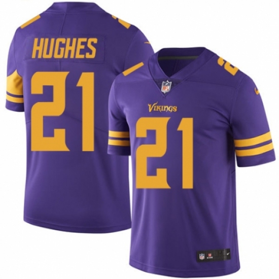 Youth Nike Minnesota Vikings 21 Mike Hughes Limited Purple Rush Vapor Untouchable NFL Jersey