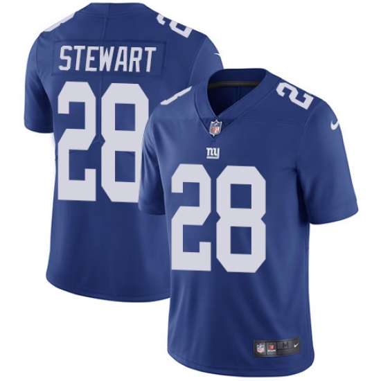 Men's Nike New York Giants 28 Jonathan Stewart Royal Blue Team Color Vapor Untouchable Limited Player NFL Jersey