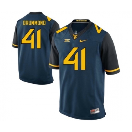 West Virginia Mountaineers 41 Elijah Drummond Navy College Football Jersey