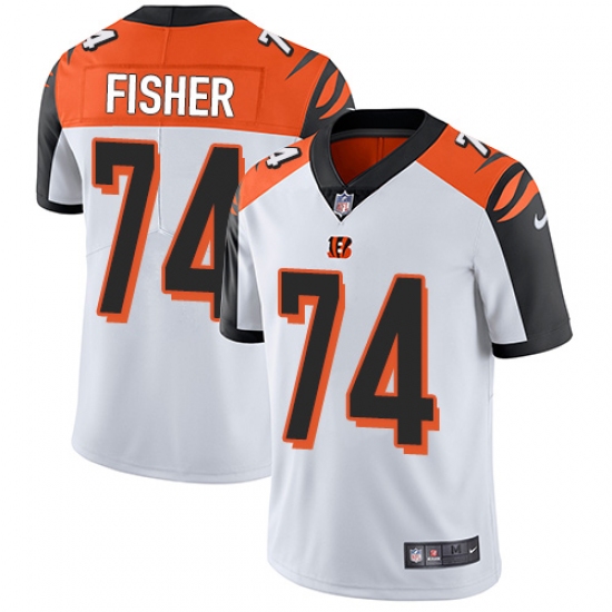 Youth Nike Cincinnati Bengals 74 Jake Fisher Vapor Untouchable Limited White NFL Jersey