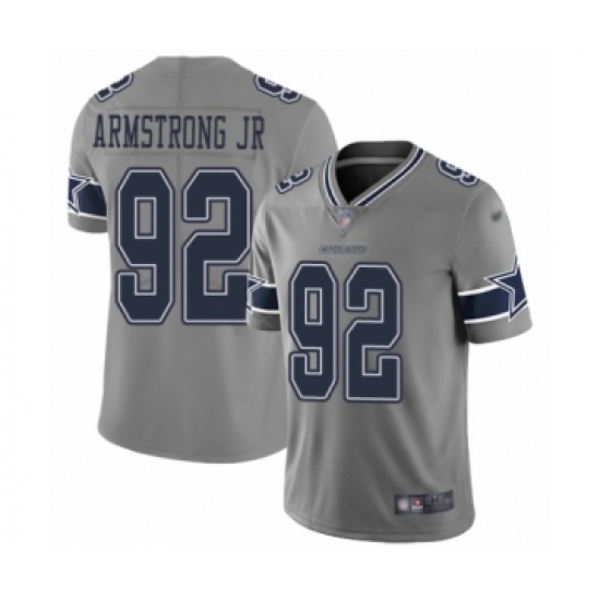 Men's Dallas Cowboys 92 Dorance Armstrong Jr. Limited Gray Inverted Legend Football Jersey