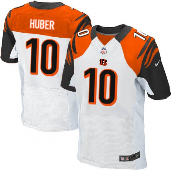 Men's Nike Cincinnati Bengals 10 Kevin Huber Elite White NFL Jersey