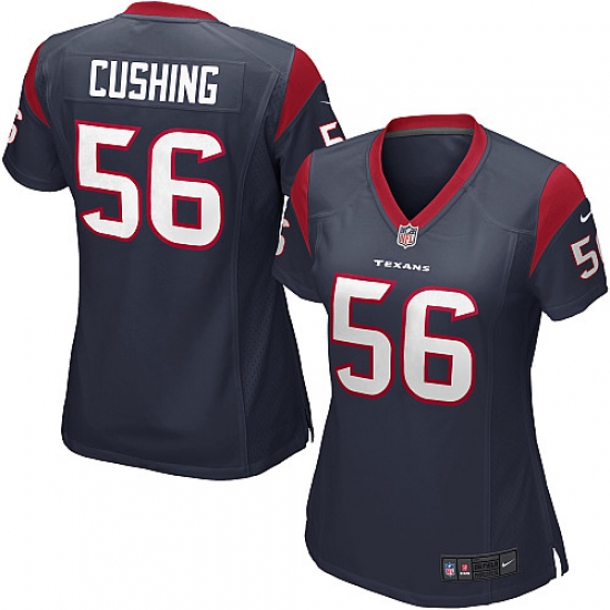 Women's Nike Houston Texans 56 Brian Cushing Game Navy Blue Team Color NFL Jersey