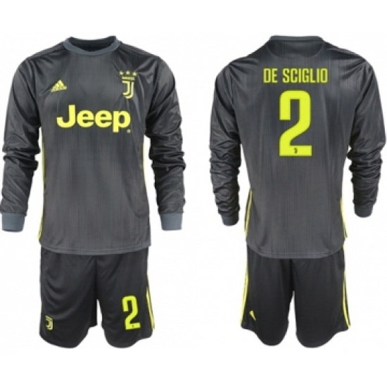 Juventus 2 De Sciglio Third Long Sleeves Soccer Club Jersey