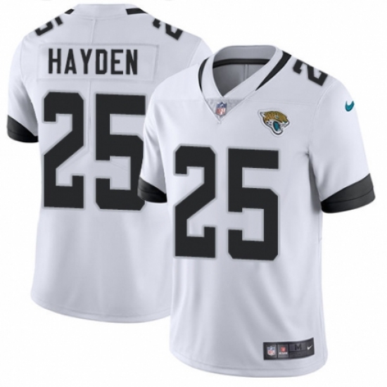 Men's Nike Jacksonville Jaguars 25 D.J. Hayden White Vapor Untouchable Limited Player NFL Jersey