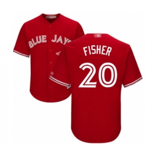 Youth Toronto Blue Jays 20 Derek Fisher Authentic Scarlet Alternate Baseball Player Jersey