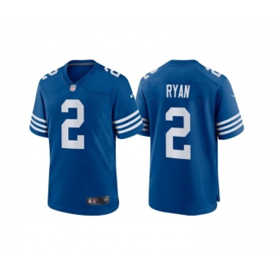 Men's Indianapolis Colts 2 Matt Ryan Blue Stitched Football Jersey