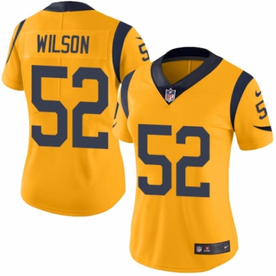 Women's Nike Los Angeles Rams 52 Ramik Wilson Limited Gold Rush Vapor Untouchable NFL Jersey