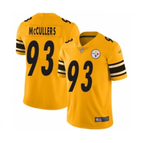 Women's Pittsburgh Steelers 93 Dan McCullers Limited Gold Inverted Legend Football Jersey
