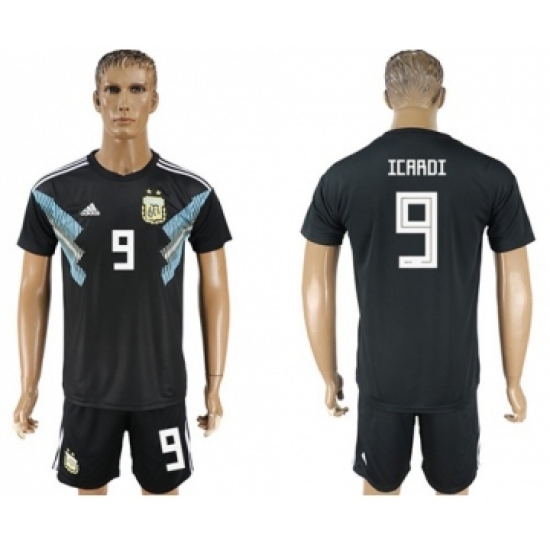 Argentina 9 Icardi Away Soccer Country Jersey