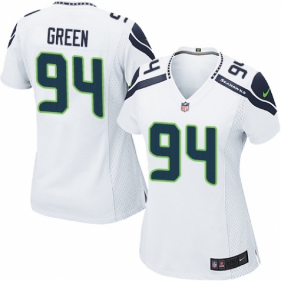 Women's Nike Seattle Seahawks 94 Rasheem Green Game White NFL Jersey