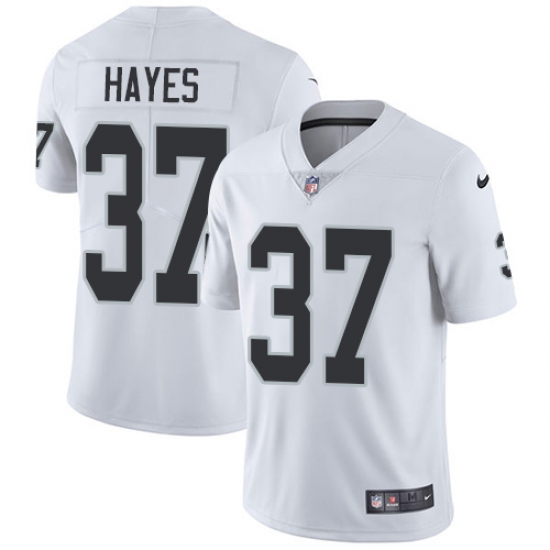 Men's Nike Oakland Raiders 37 Lester Hayes White Vapor Untouchable Limited Player NFL Jersey