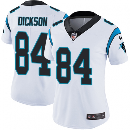 Women's Nike Carolina Panthers 84 Ed Dickson White Vapor Untouchable Limited Player NFL Jersey
