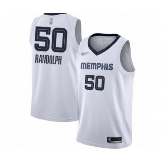 Men's Memphis Grizzlies 50 Zach Randolph Authentic White Finished Basketball Jersey - Association Edition