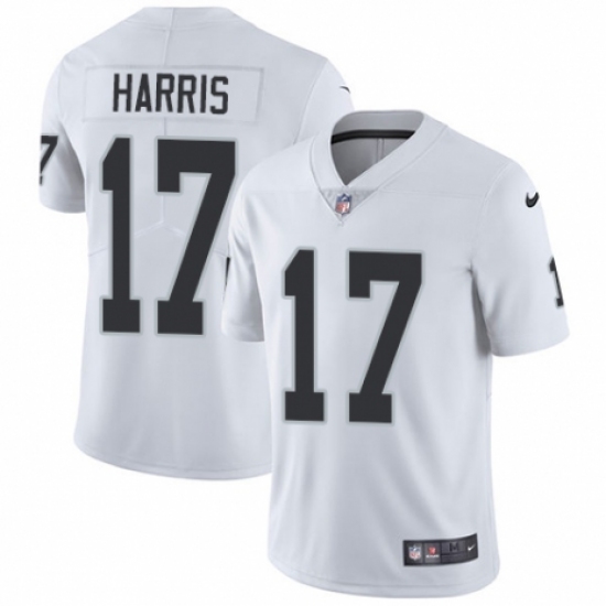 Youth Nike Oakland Raiders 17 Dwayne Harris White Vapor Untouchable Elite Player NFL Jersey