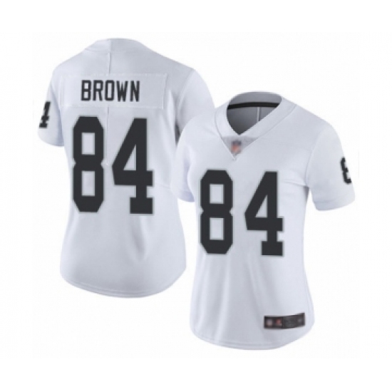 Women's Oakland Raiders 84 Antonio Brown White Vapor Untouchable Limited Player Football Jersey
