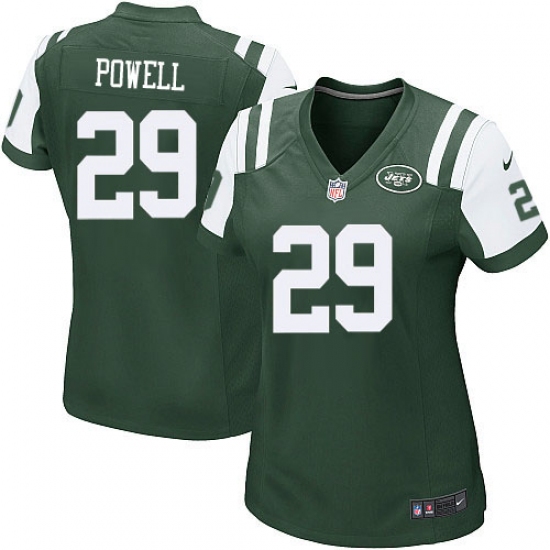Women's Nike New York Jets 29 Bilal Powell Game Green Team Color NFL Jersey