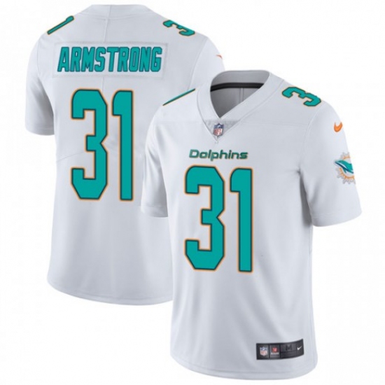 Youth Nike Miami Dolphins 31 Cornell Armstrong White Stitched NFL Vapor Untouchable Limited Jersey