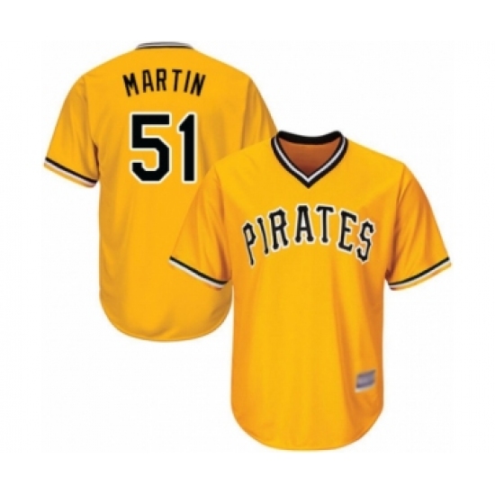 Youth Pittsburgh Pirates 51 Jason Martin Authentic Gold Alternate Cool Base Baseball Player Jersey