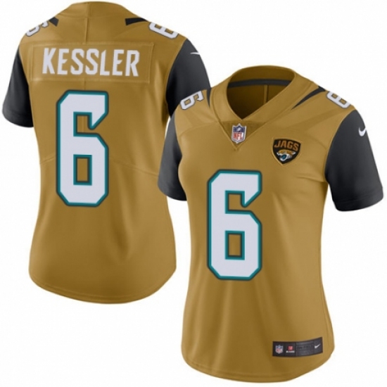 Women's Nike Jacksonville Jaguars 6 Cody Kessler Limited Gold Rush Vapor Untouchable NFL Jersey