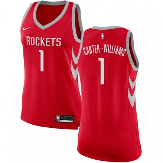 Women's Nike Houston Rockets 1 Michael Carter-Williams Swingman Red NBA Jersey - Icon Edition
