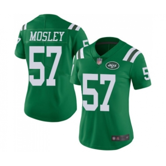 Women's New York Jets 57 C.J. Mosley Limited Green Rush Vapor Untouchable Football Jersey