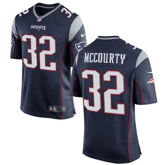 Men's Nike New England Patriots 32 Devin McCourty Game Navy Blue Team Color NFL Jersey