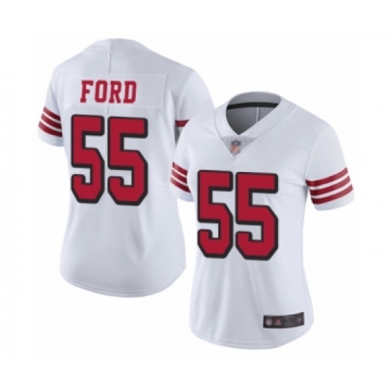 Women's San Francisco 49ers 55 Dee Ford Limited White Rush Vapor Untouchable Football Jersey