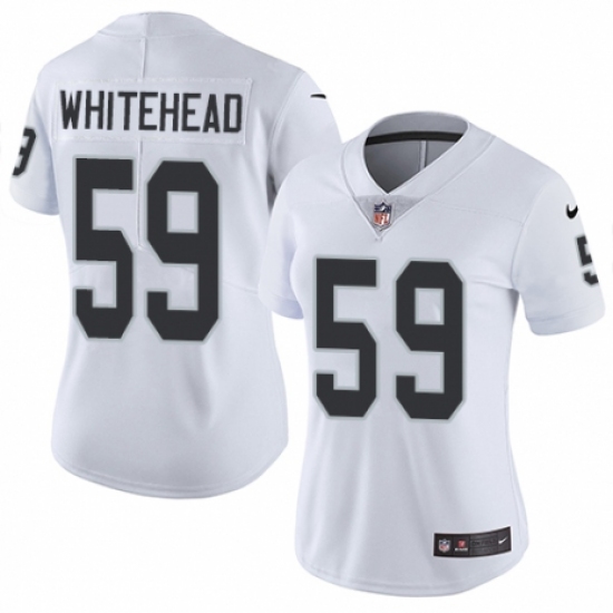 Women's Nike Oakland Raiders 59 Tahir Whitehead White Vapor Untouchable Limited Player NFL Jersey