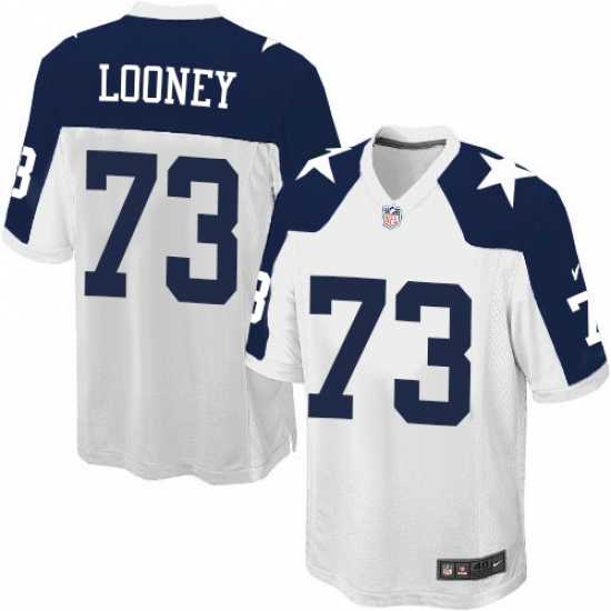 Men's Nike Dallas Cowboys 73 Joe Looney Game White Throwback Alternate NFL Jersey