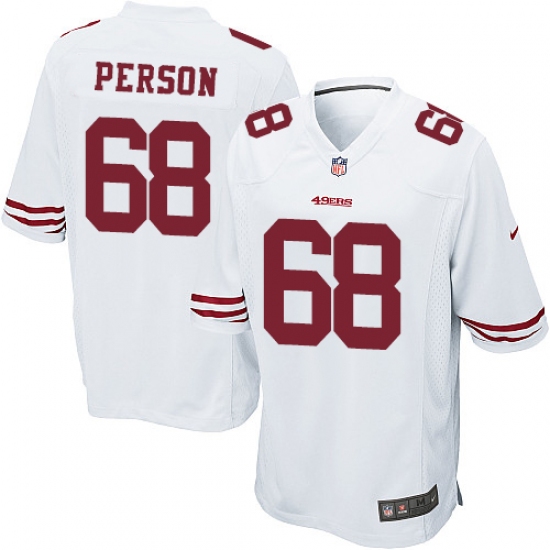 Men's Nike San Francisco 49ers 68 Mike Person Game White NFL Jersey