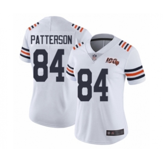 Women's Chicago Bears 84 Cordarrelle Patterson White 100th Season Limited Football Jersey