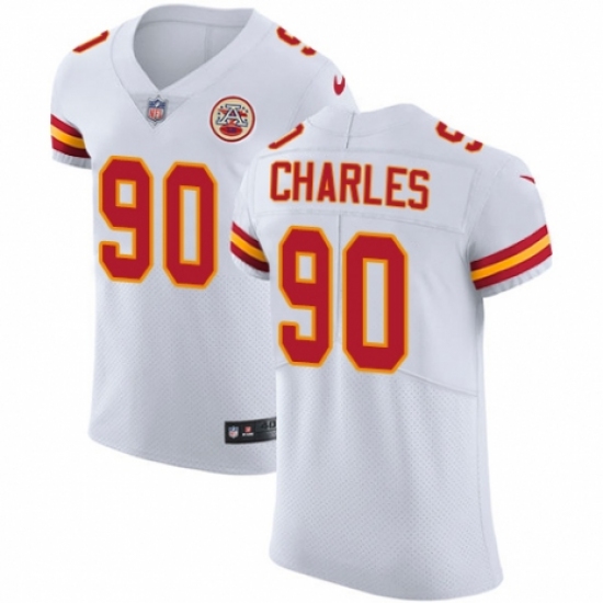 Men's Nike Kansas City Chiefs 90 Stefan Charles White Vapor Untouchable Elite Player NFL Jersey
