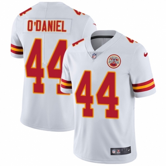 Men's Nike Kansas City Chiefs 44 Dorian O'Daniel White Vapor Untouchable Limited Player NFL Jersey