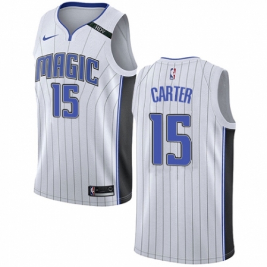 Men's Nike Orlando Magic 15 Vince Carter Authentic NBA Jersey - Association Edition