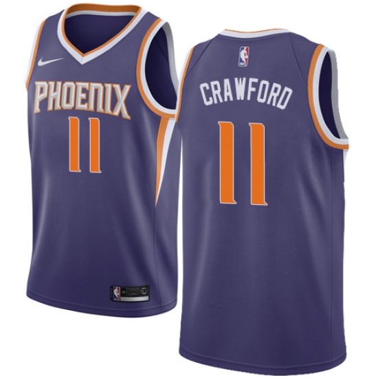 Men's Nike Phoenix Suns 11 Jamal Crawford Swingman Purple NBA Jersey - Icon Edition