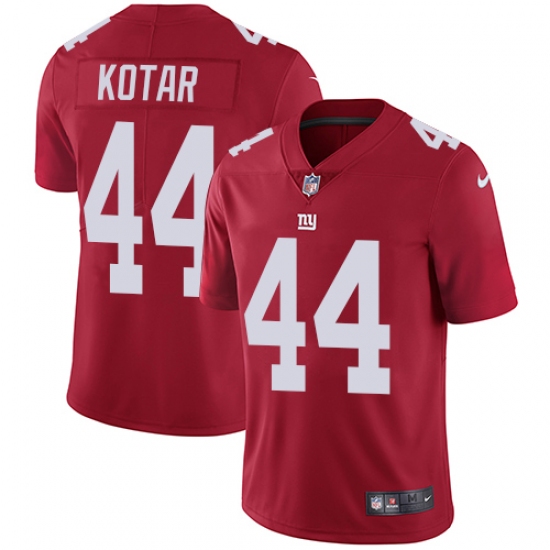 Men's Nike New York Giants 44 Doug Kotar Red Alternate Vapor Untouchable Limited Player NFL Jersey