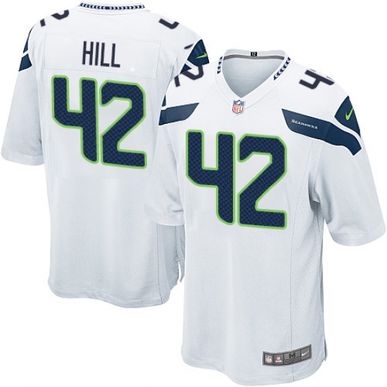 Men's Nike Seattle Seahawks 42 Delano Hill Game White NFL Jersey