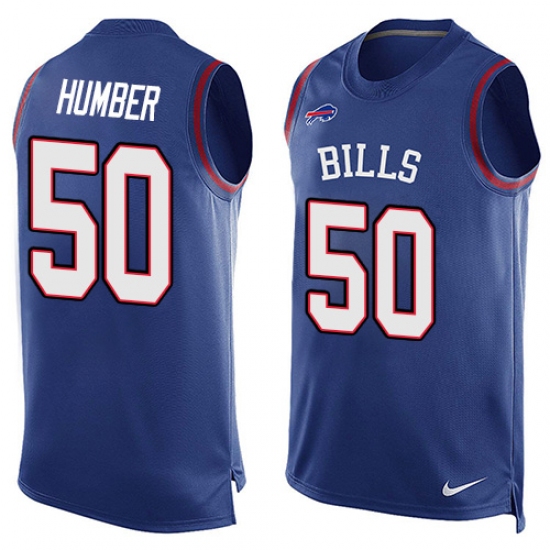 Men's Nike Buffalo Bills 50 Ramon Humber Limited Royal Blue Player Name & Number Tank Top NFL Jersey