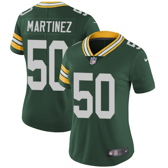 Women's Nike Green Bay Packers 50 Blake Martinez Green Team Color Vapor Untouchable Limited Player NFL Jersey