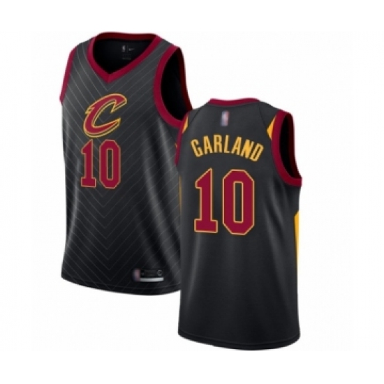 Men's Cleveland Cavaliers 10 Darius Garland Authentic Black Basketball Jersey Statement Edition