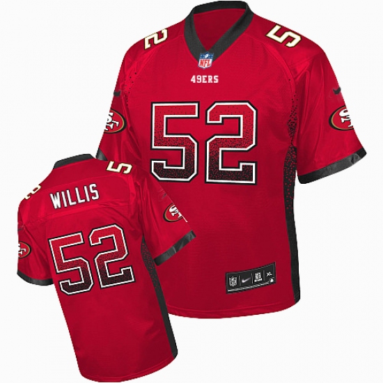 Youth Nike San Francisco 49ers 52 Patrick Willis Elite Red Drift Fashion NFL Jersey
