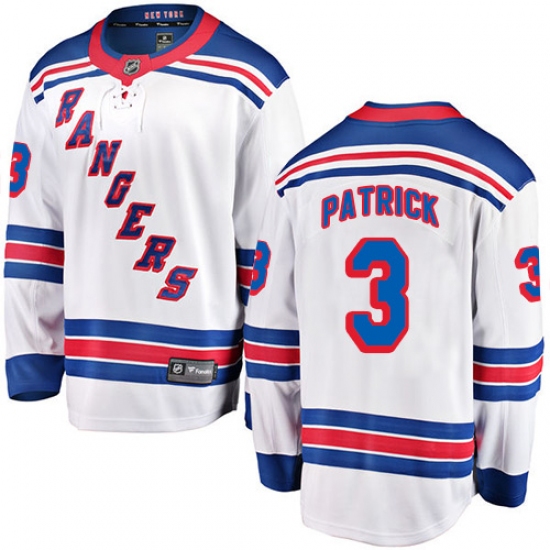 Men's New York Rangers 3 James Patrick Fanatics Branded White Away Breakaway NHL Jersey
